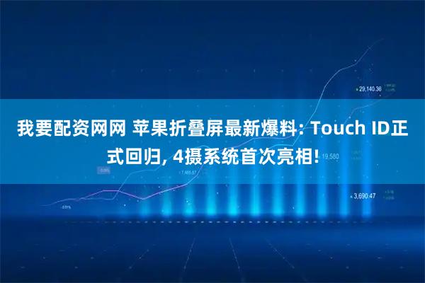 我要配资网网 苹果折叠屏最新爆料: Touch ID正式回归, 4摄系统首次亮相!