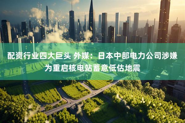 配资行业四大巨头 外媒：日本中部电力公司涉嫌为重启核电站蓄意低估地震